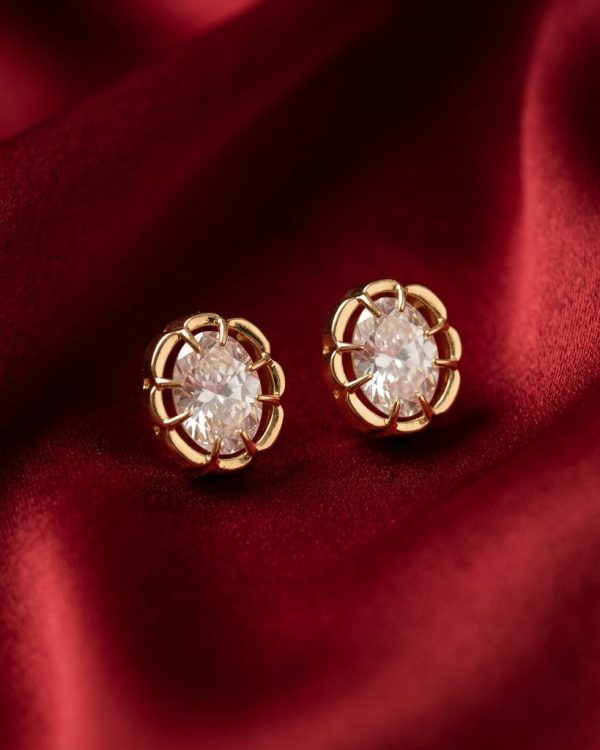 Rita Crystal Flower Stud Earrings