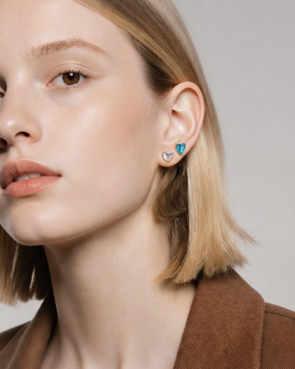 Duo Gemstone Stud Earrings