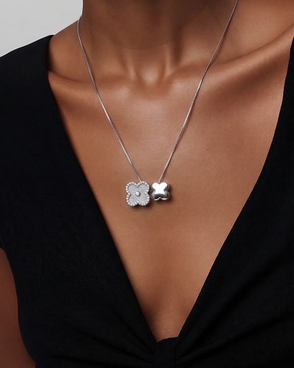 Clover Duo Pendant Necklace