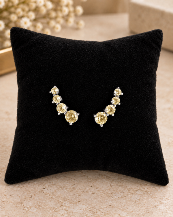 Cascade Crystal Ear Climber Earrings