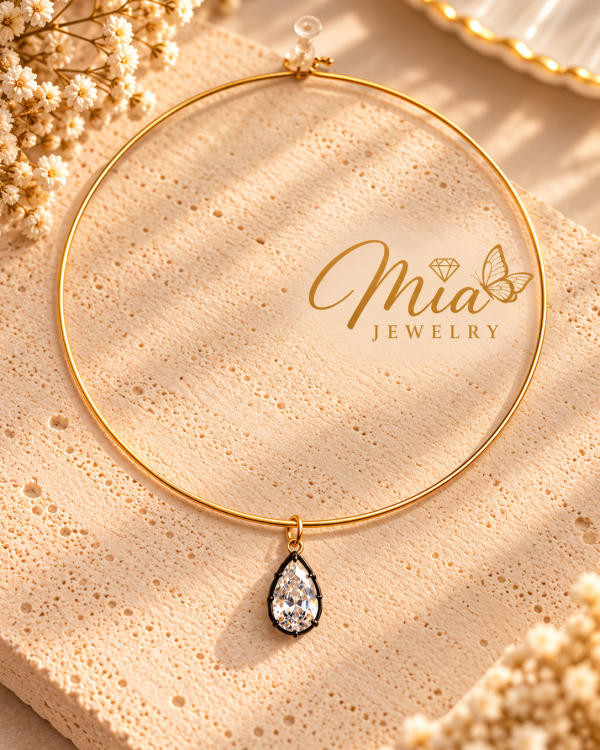 Black and Gold Crystal Pendant – Three Shapes