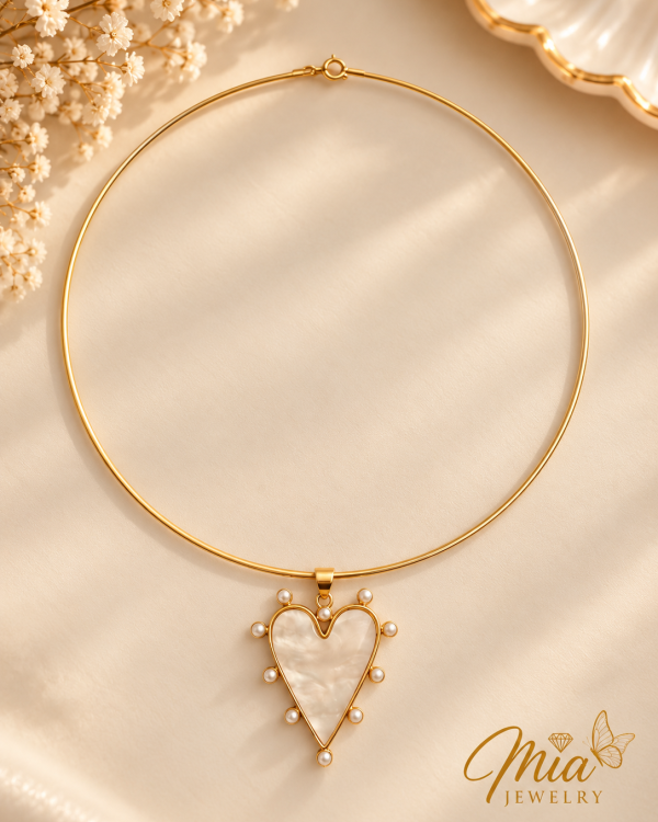 Mother of Pearl Heart Pendant