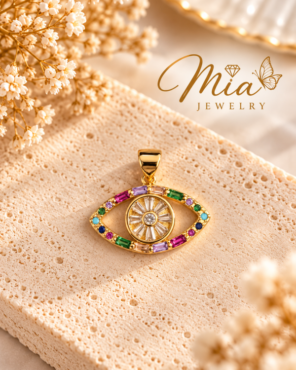 Multicolor Evil Eye Pendant