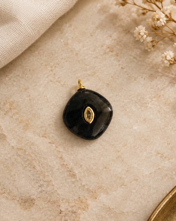 Cushion Cut Gemstone Accent Pendant