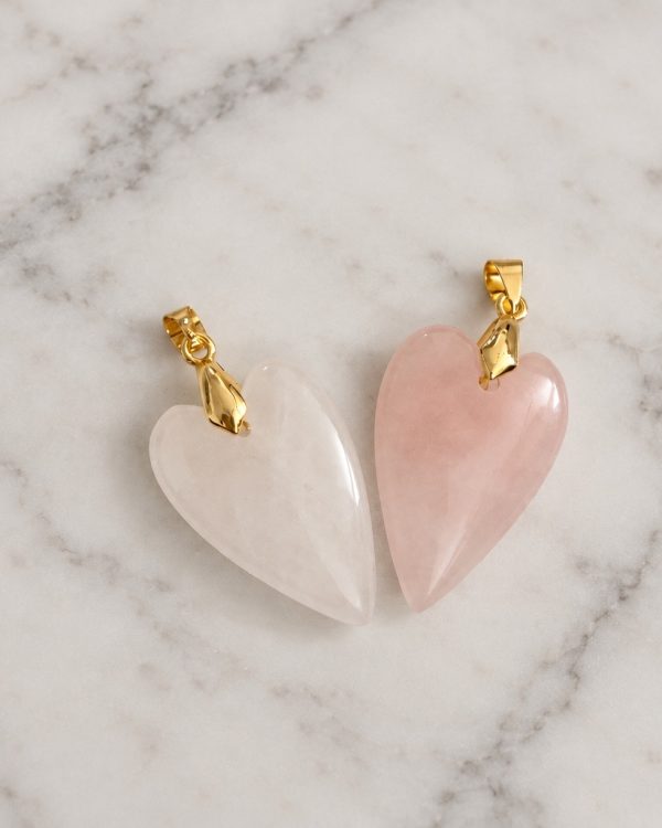 Elongated Heart Gemstone Pendant