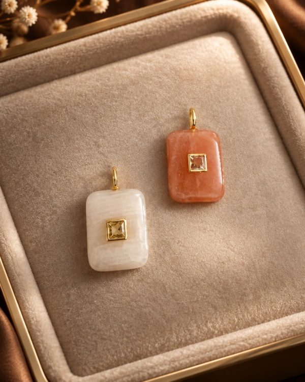 Luxe Cushion Gemstone Pendants