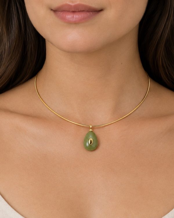 Green Teardrop Gemstone Pendant