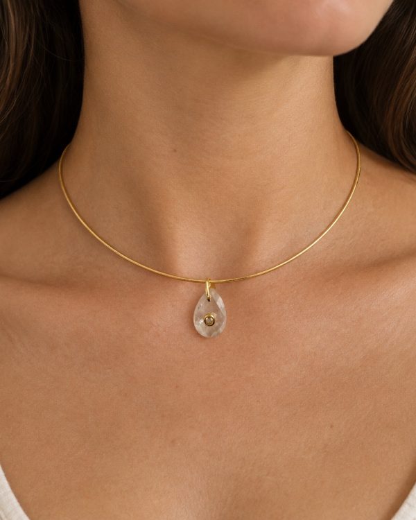 Faceted Teardrop Gemstone Pendants