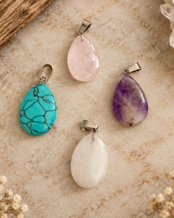 Teardrop Gemstone Pendant