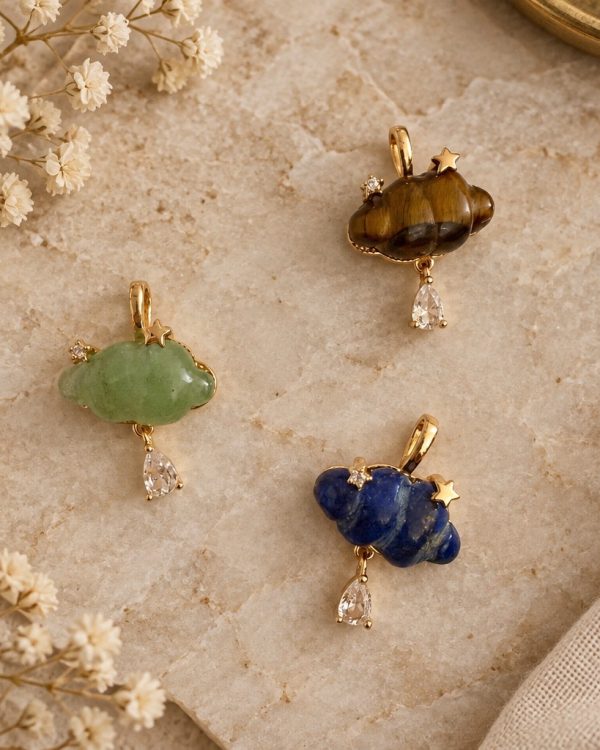 Cloud Charm Gemstone Pendant
