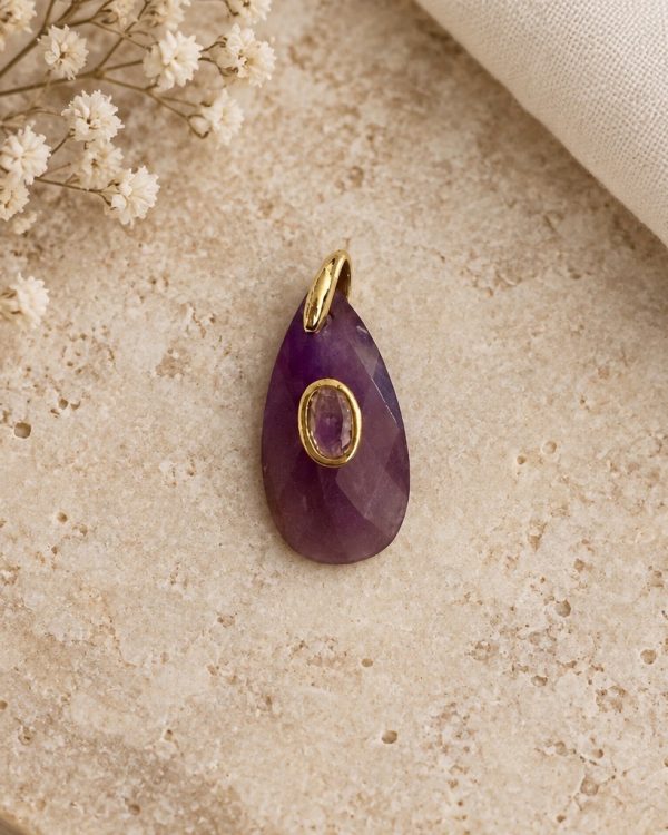 Faceted Gemstone Connector Pendant