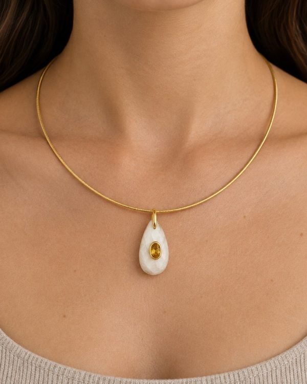 Faceted Gemstone Connector Pendant