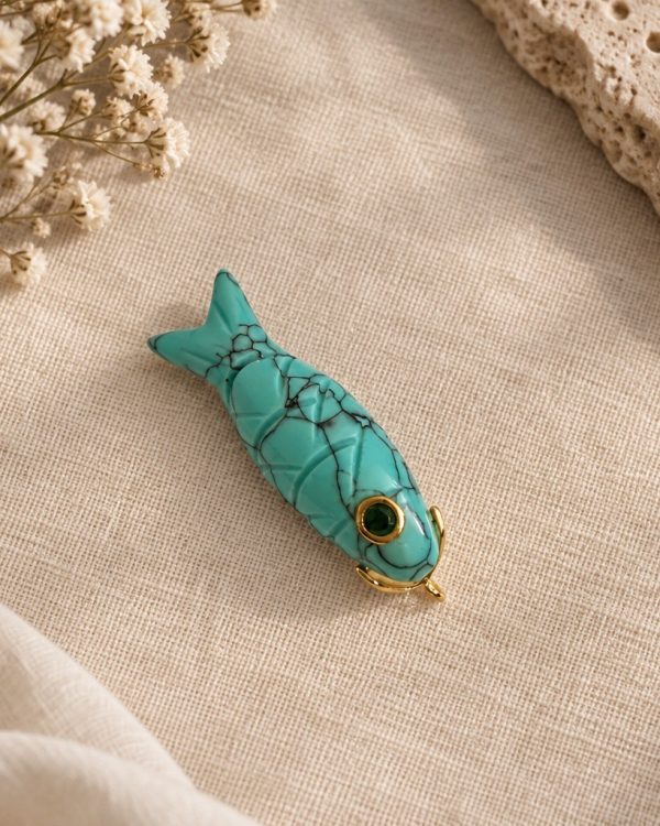Fish Gemstone Pendant
