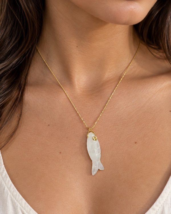 Fish Gemstone Pendant