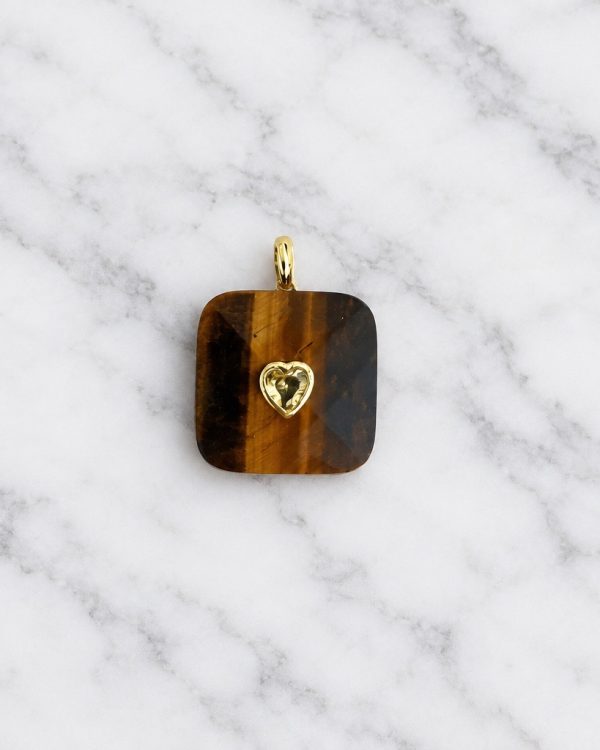 Heart Accent Gemstone Pendant