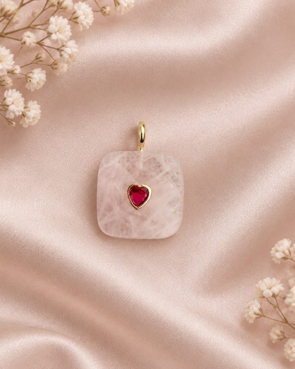 Heart Accent Gemstone Pendant
