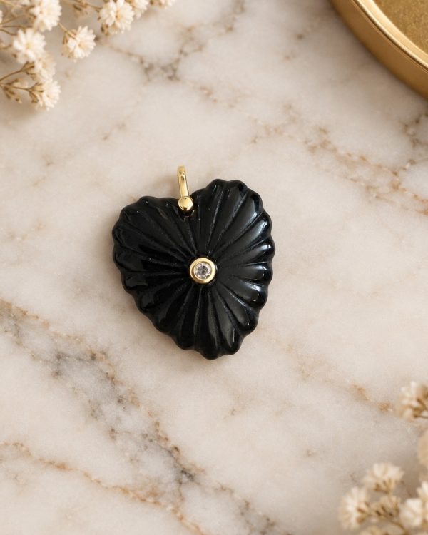 Carved Heart Gemstone Pendant