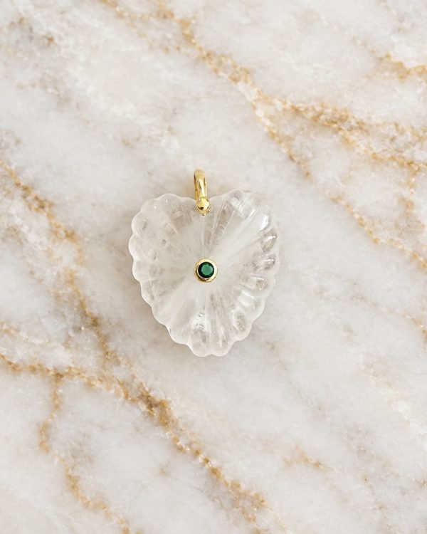 Carved Heart Gemstone Pendant