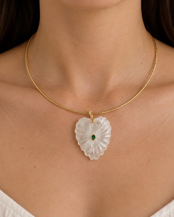 Carved Heart Gemstone Pendant