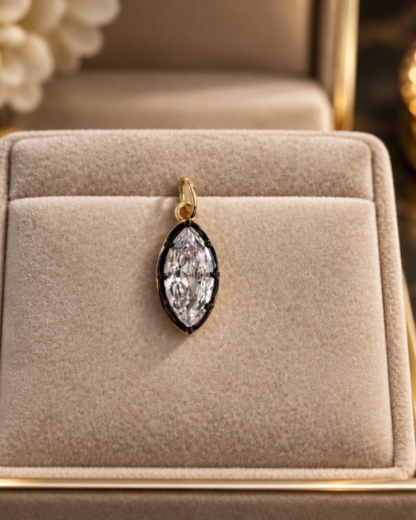 Black and Gold Crystal Pendant – Three Shapes