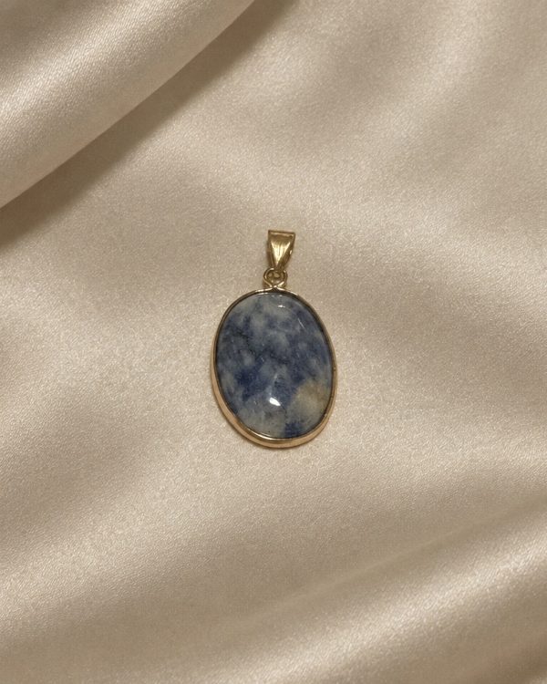 Oval Stone Gold-Tone Pendants