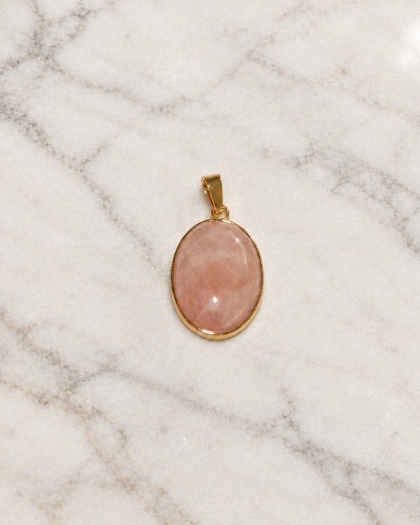 Oval Stone Gold-Tone Pendants
